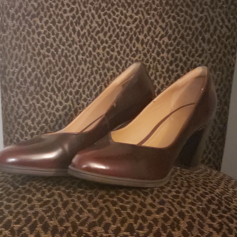 Leather Clark's Heels